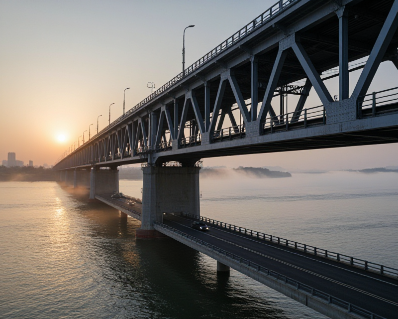 New Yalu River Bridge at Dawn