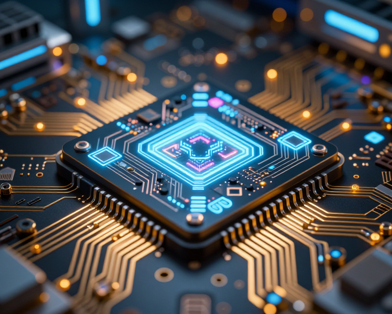 Futuristic Semiconductor Glow