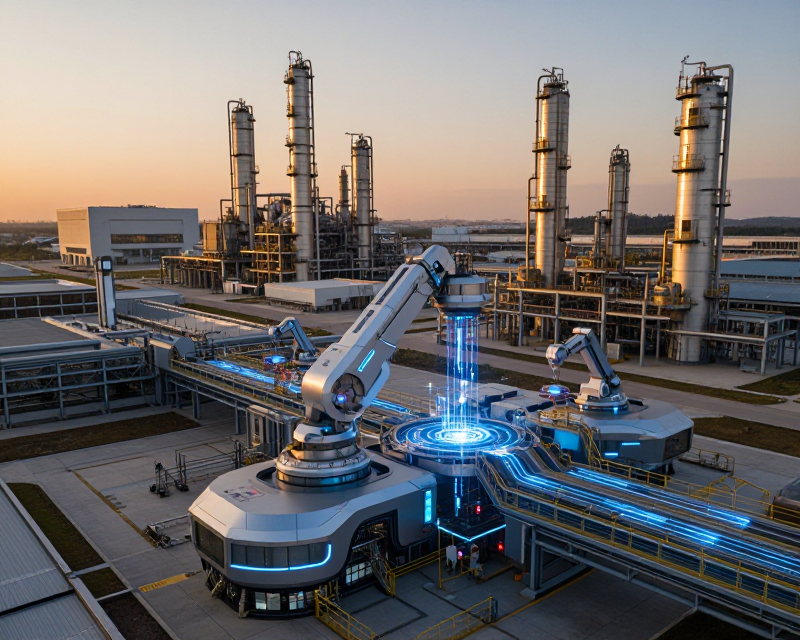 High-tech Industrial Engineering Scene
