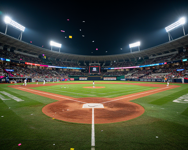 Baseball Record Celebration Atmosphere