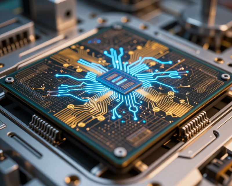 Futuristic AI Semiconductor Circuitry